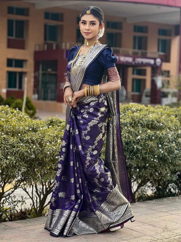প্রিমিয়াম কোয়ালিটি বেনারসি কাতান শাড়ি - Image 2