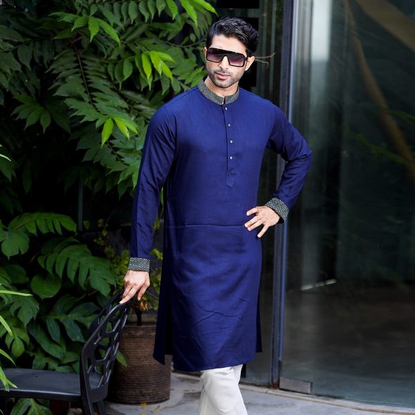 Stylish Premium Quality Panjabi blue