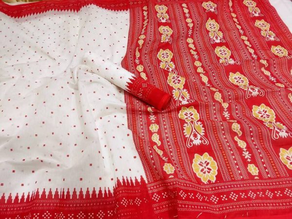 প্রিমিয়াম কোয়ালিটি স্কিন প্রিন্ট শাড়ি - Image 2