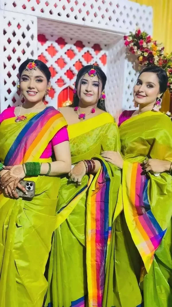 হাফ সিল্ক রংধনু শাড়ি