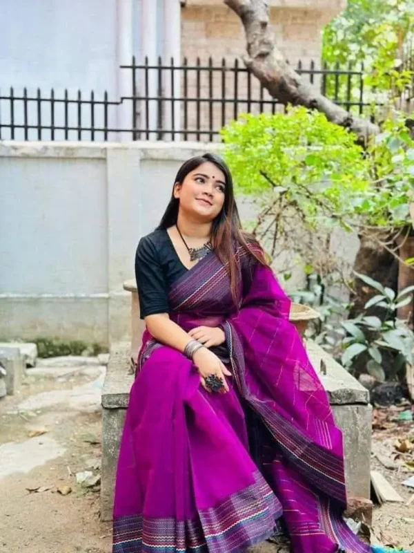 খেশ কাঁথা স্টিচ শাড়ি - Image 2